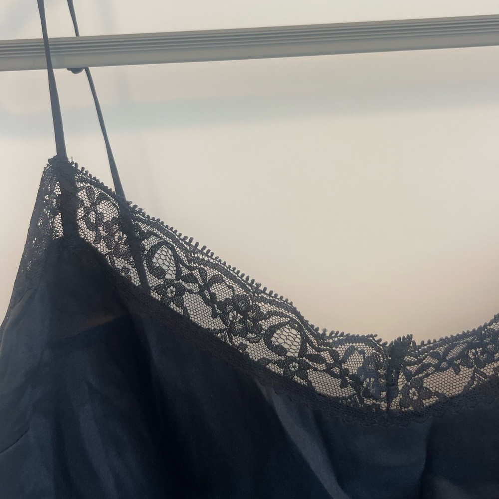 Reformation Black Lace Trim Camisole, M - Picture 4 of 6